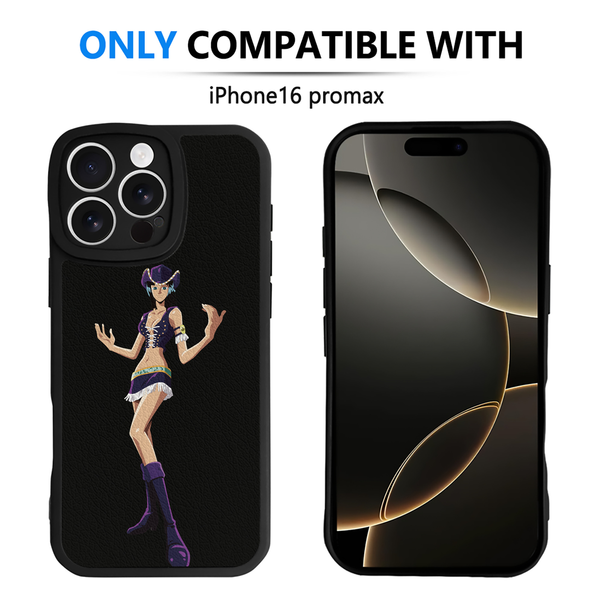 （画像用） ワンピース ニコ・ロビン ONE PIECE Nico Robin 【iPhone 16シリーズ対応】シリコンスマホケース（レザー調） 材質：シリコン